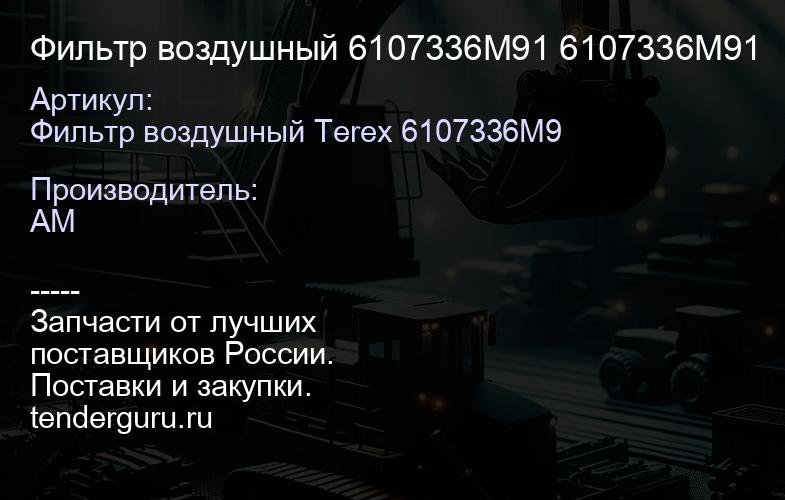 Фильтр воздушный 6107336M91 6107336M91 | купить запчасти